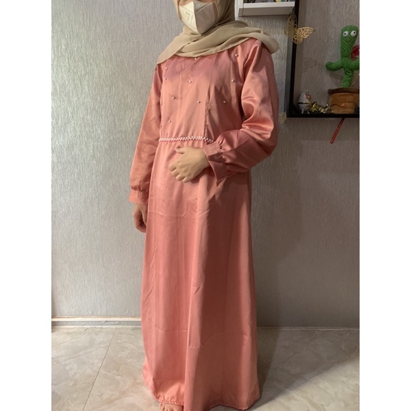 Gamis Kondangan Brukat Tile Pesta Muslim Lebaran