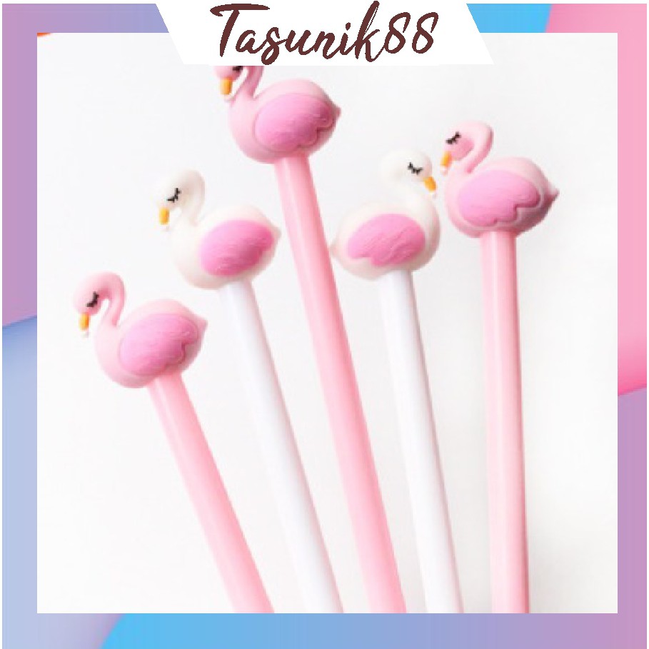 

⭐TasUnik88⭐R206 Pulpen Karakter Flaminggo Pena Angsa Gel Cair Stationary Alat Tulis