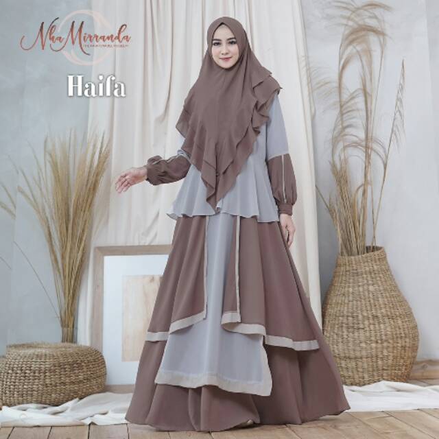 Gamis Haifah Syari Original By Aluna Mirranda