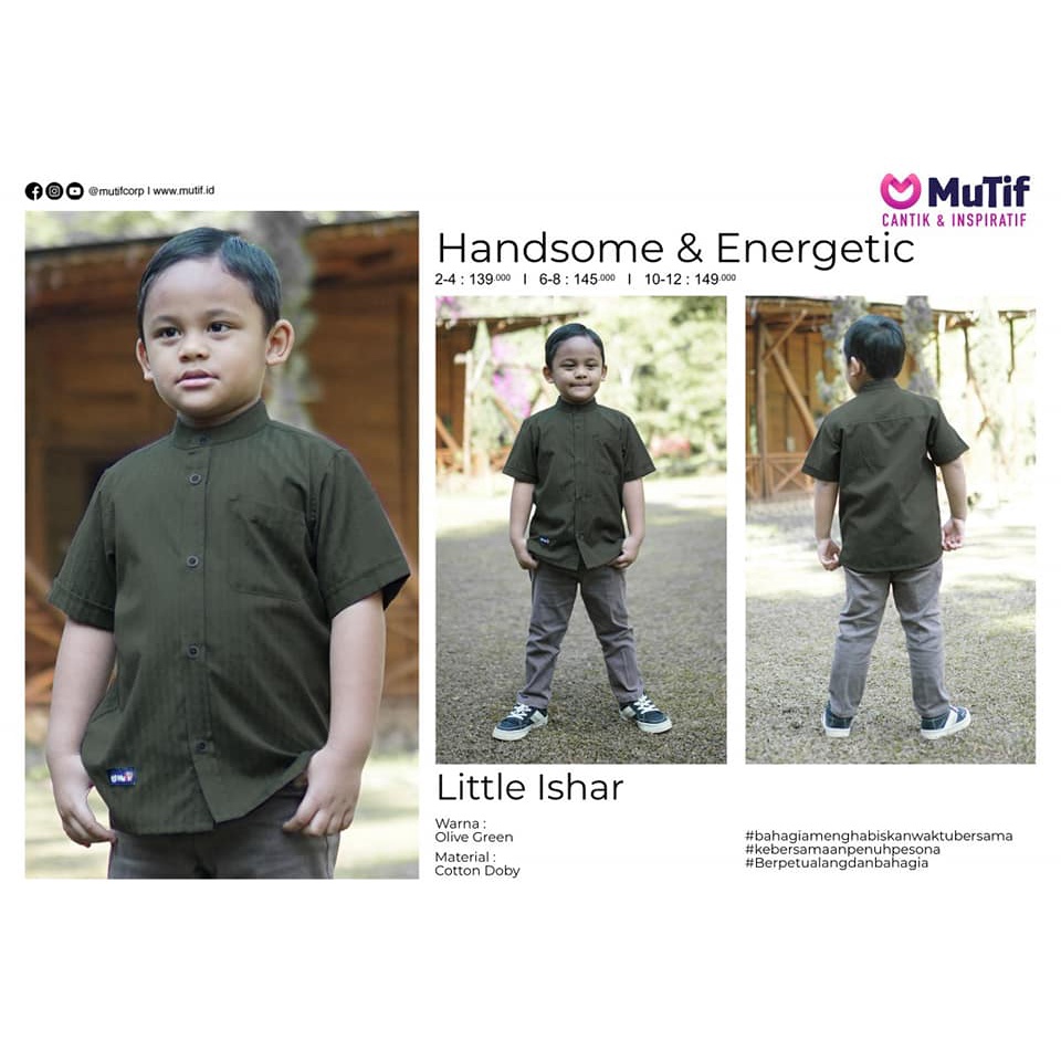 ATASAN ANAK LAKI LAKI / KOKO ANAK MUTIF LITTLE ISHAR GREEN / KOKO ANAK LENGAN PEDEK / KOKO ANAK TERB
