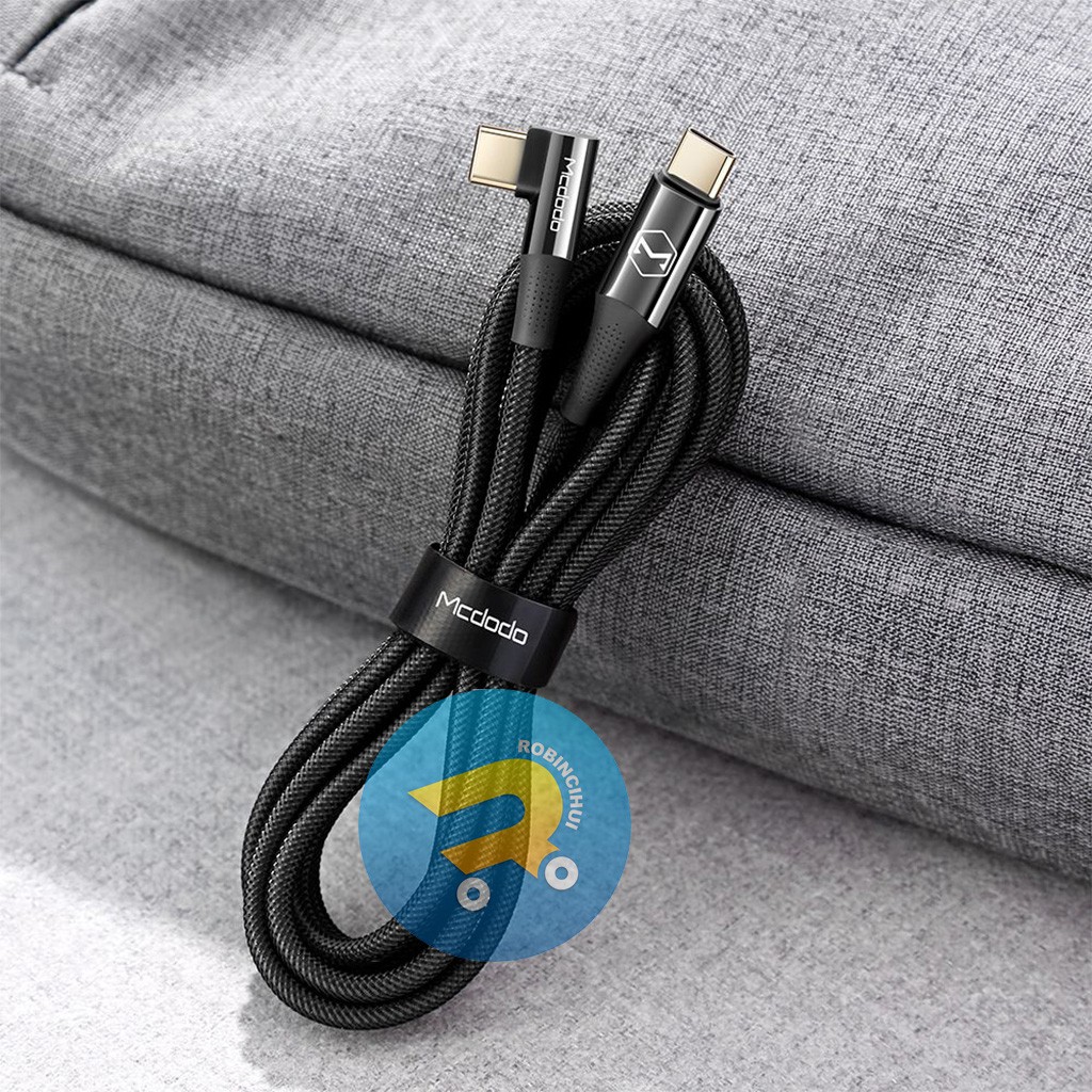 MCDODO Kabel Charger Type C To Type C Gaming Series Fast Charging (GEN 2) 90 derajat / Kabel Type C