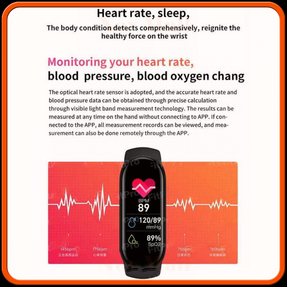 SKMEI Smartwatch Sport Fitness Tracker Heart Rate - M6