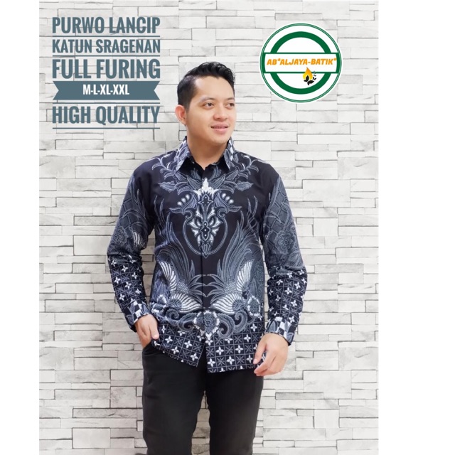 Kemeja Batik PURWO LANCIP FULL FURING Katun Halus Ori Solo