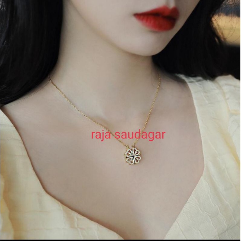 Edisi terbaru kalung love Korea 2 model,kalung titanium asli anti luntur anti karat,kalung perhiasan fashion wanita terbaru, perhiasan wanita import