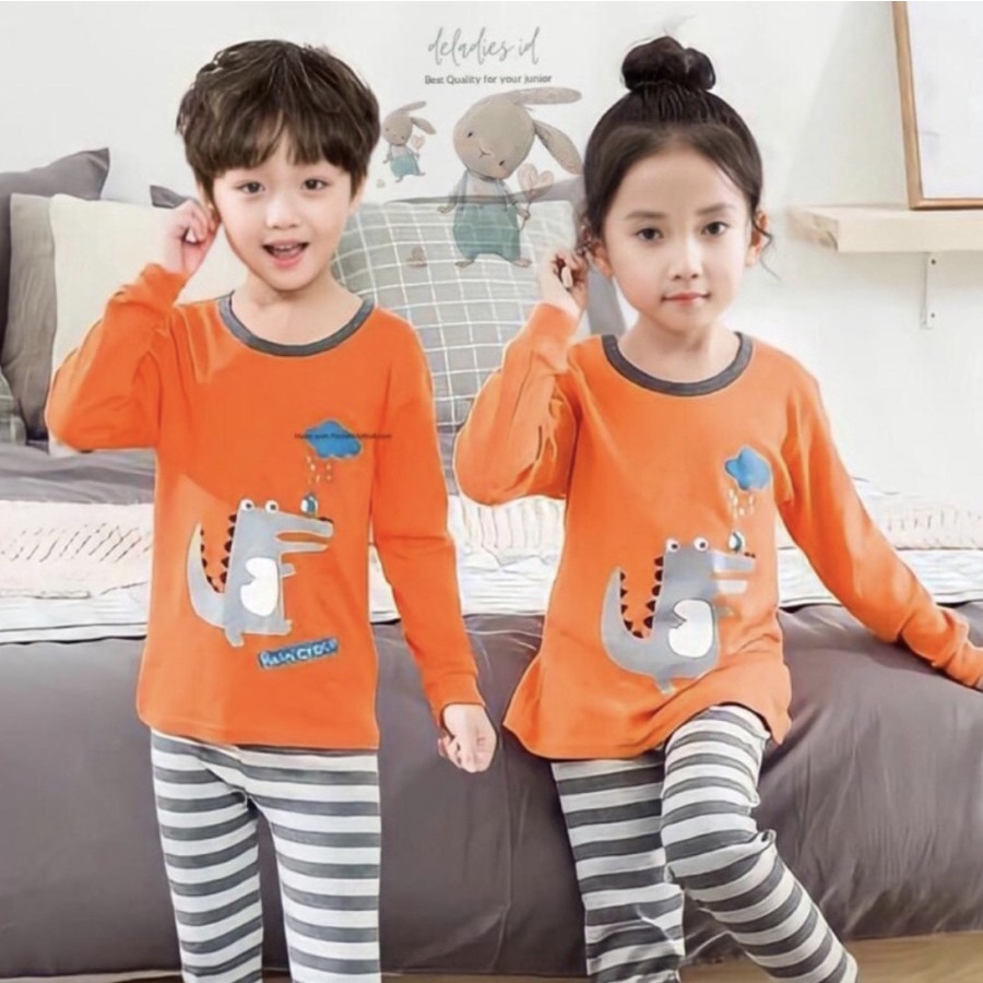 BAJU PIYAMA ANAK UNISEX CUTE MOTIF TERBARU KAOS KATUN PREMIUM 4THN