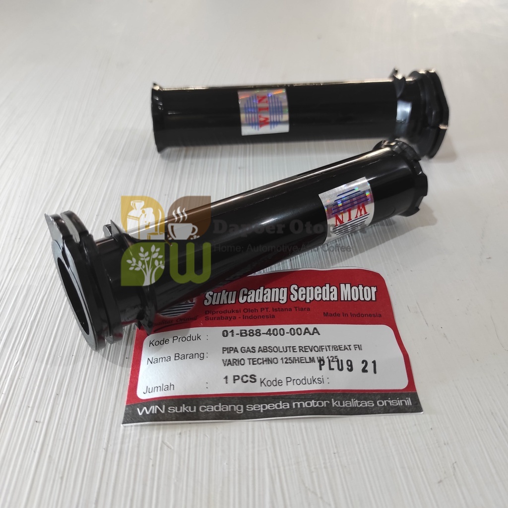 Win Pipa Gas Revo ABS Supra X 125 Helm in Selongsong Slongsong Plastik Satuan Kualitas Original