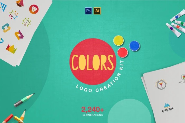 Colors Logo Creation Kit - Photoshop &amp; Illustrator