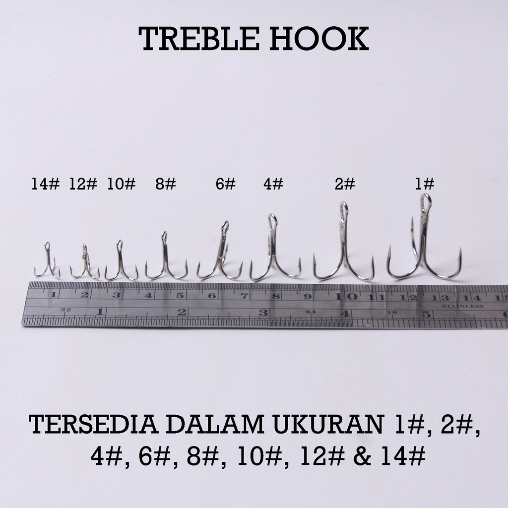 Kail Trible Treble Hook Kail Pancing Mata Pancing