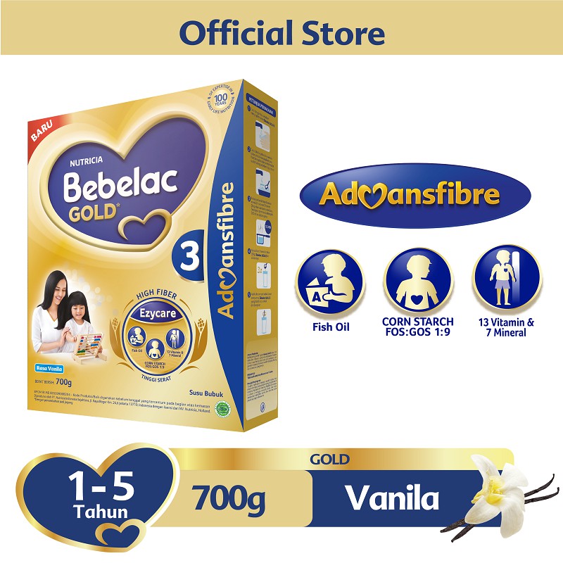 Bebelac Gold 3 - Vanila 700 gr | Shopee Indonesia