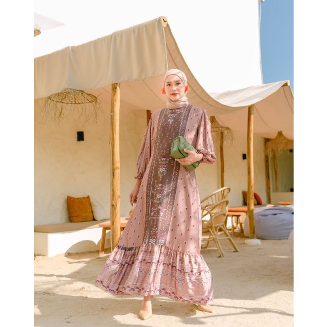 madeena dress haide orlin rose gold lxl