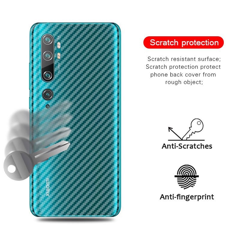 Skin Carbon Xiaomi Mi Note 10-K30-Redmi 8-8A Back Cover