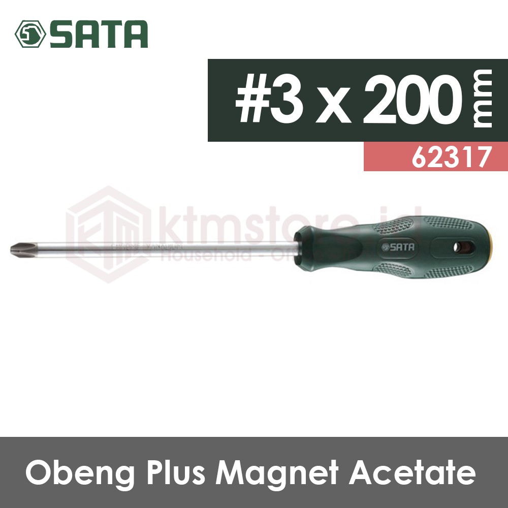 SATA TOOLS Obeng Plus #3 x 200 mm Acetate 62317