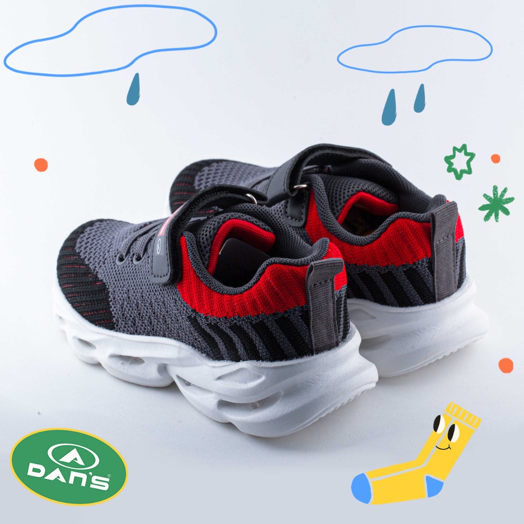 Dans Aiden Sepatu Sneakers Anak Laki-Laki - Dark Grey