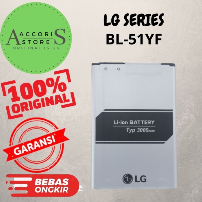 Batre baterai LG G4/H815/H811/ H810/VS 986/F500  BL-51YF ORI 100%  (LG)