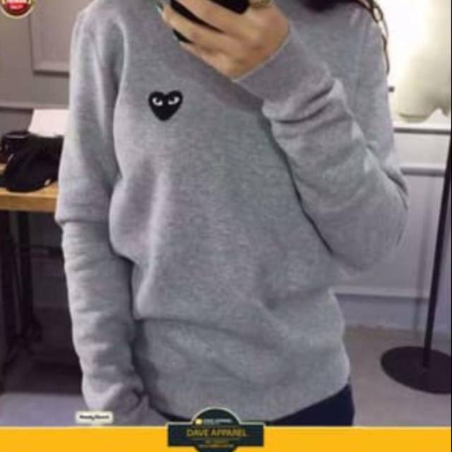 Sweater Hoodie basic PLAY CDG logo bordir