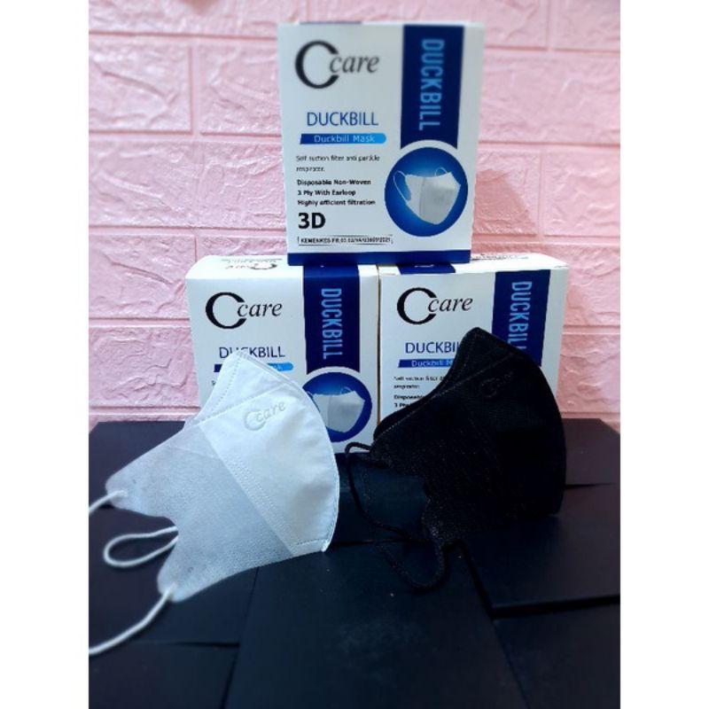 Masker Murah Duckbill C care O care ocare ccare emboss garis hidung mirip sensi kemenkes mix warna h
