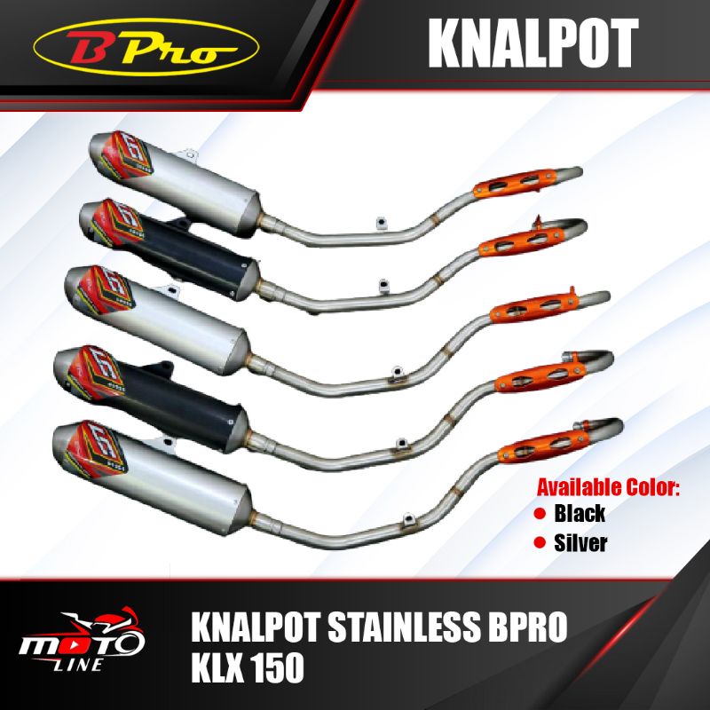 Knalpot KLX 150 BPRO Stainless Silver