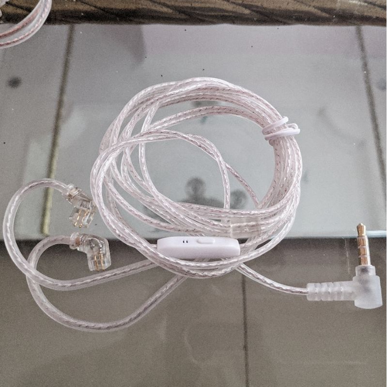 Kabel pengganti MIC KZ OFC bawaan iem earphones pin C kz edx pro kz zsn pro x cca ca4 kz dq6 trn mt1-3