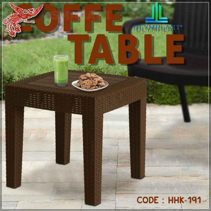 COD - MEJA COFFEE TABLE RATTAN RINGAN KUAT KOKOH Olymplast Coffee Table Rattan Knock Down OCT-R -