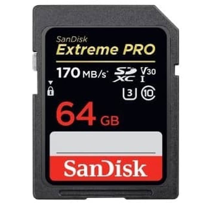 SANDISK EXTREME PRO SDXC 64GB |SD CARD 54GB 170MBPS