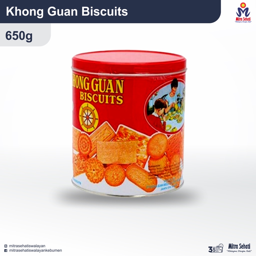 

Khong Guan Biscuits 650g, KG. Ass Classic 350gr, KG. Ass Top Mini [ Mitra Sehati Swalayan ]