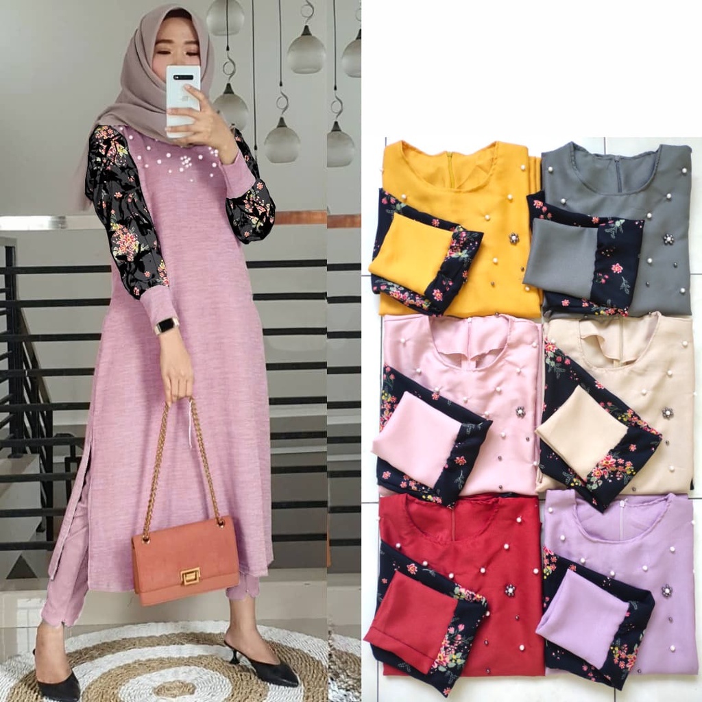 FASHION MUSLIM SET PAKAIAN WANITA SETELAN CELANA ZAILA DMR