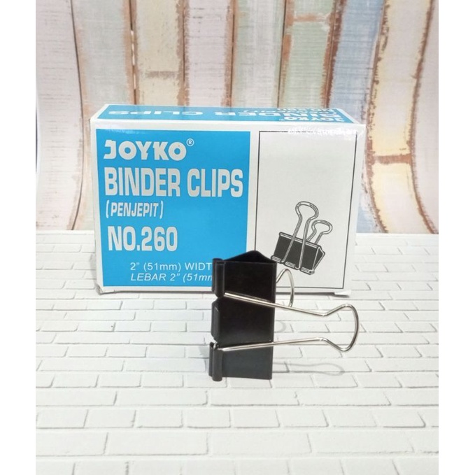 

READY ‼️ SOS BINDER CLIP No. 260 JOYKO (12 pcs) / Klip / Penjepit Kertas