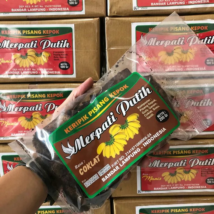 

Keripik Pisang Kepok Coklat Merpati Putih