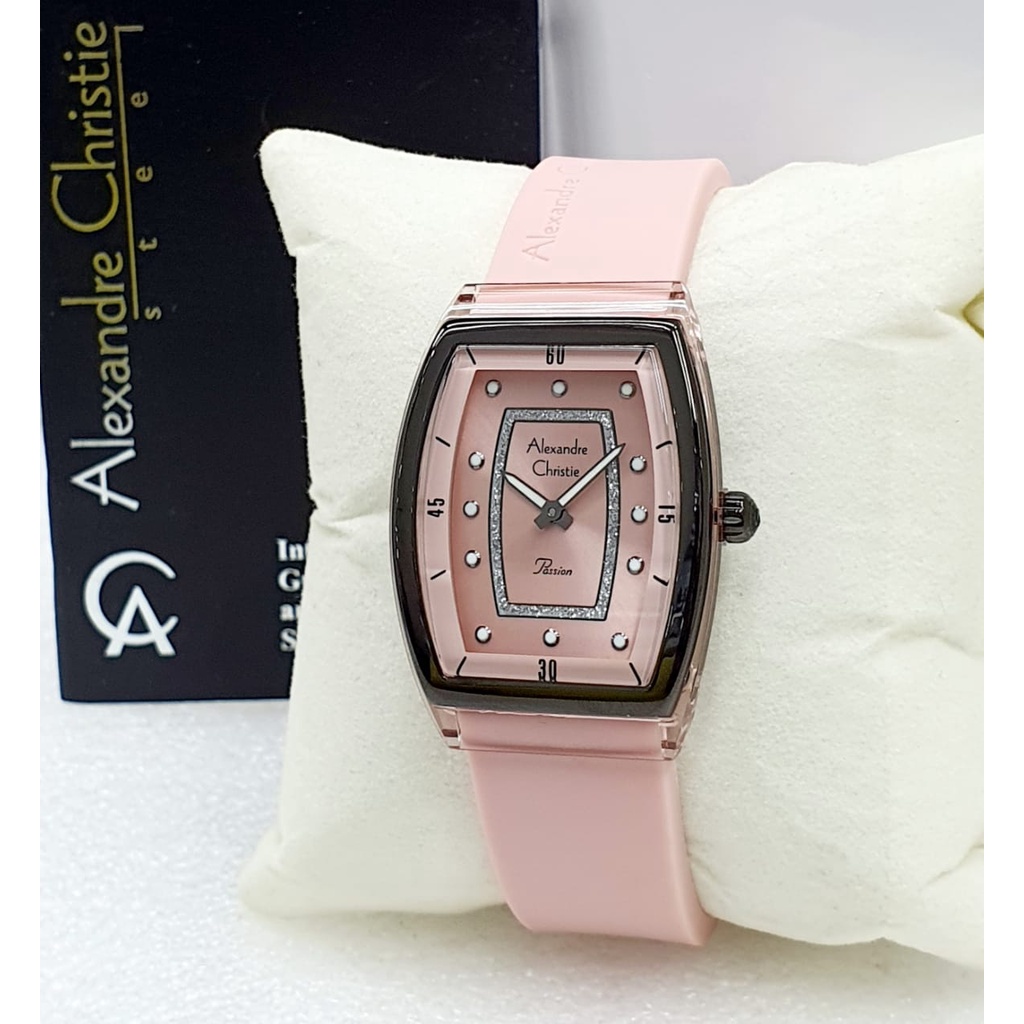 Alexandre Christie AC2847 Original Jam Tangan Wanita Karet