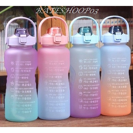 Botol Minum Rainbow 2 Liter / Botol Minum Viral Pelangi 2 Liter / Botol Minum Jumbo 2 Liter BPA FREE