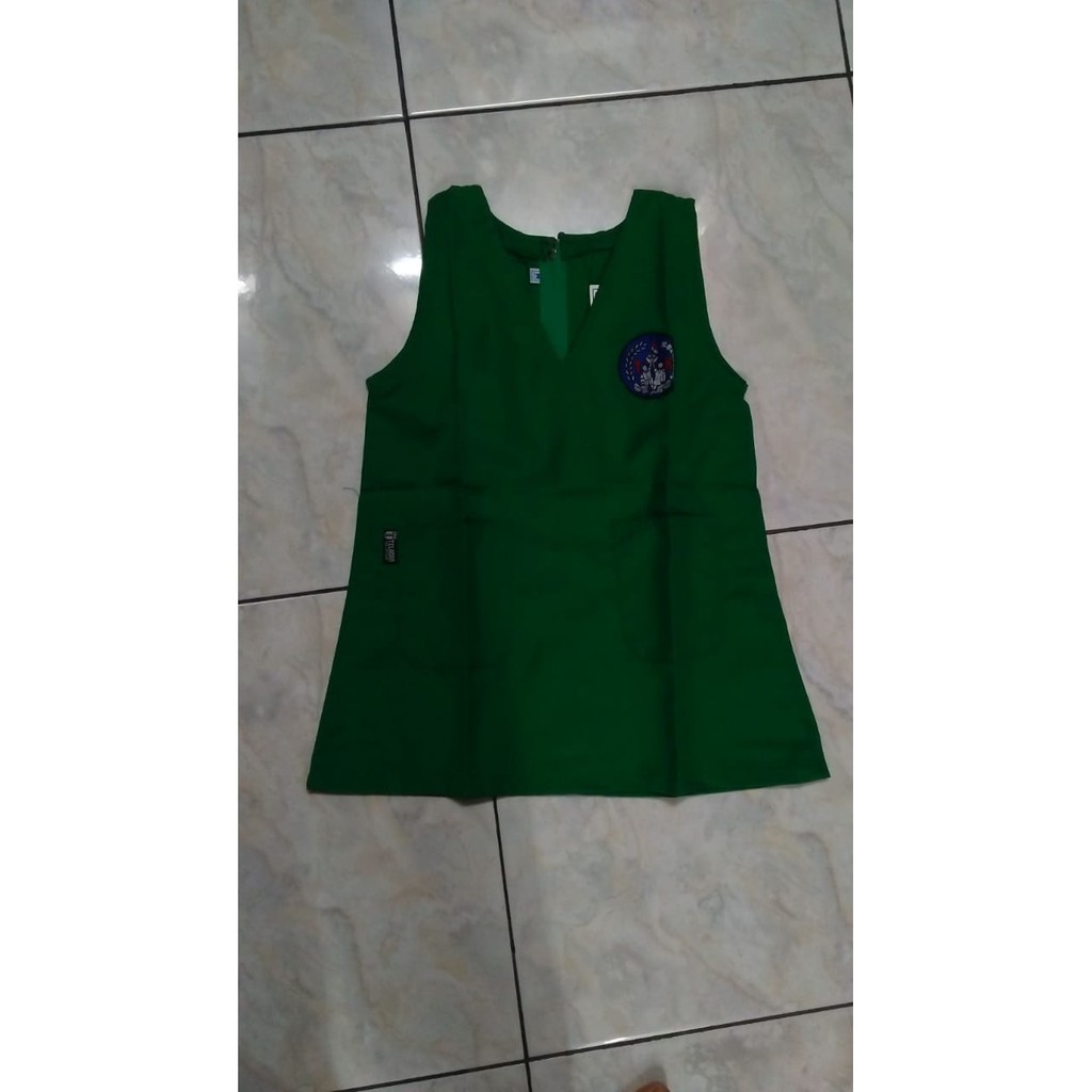 Seragam sekolah TELADAN rompi rok anak perempuan TK Biru Hijau Dongker