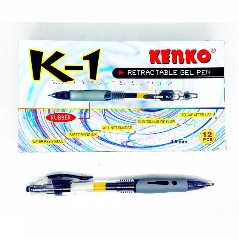 

Pulpen Gel Kenko K-1 0.5mm Ballpoint Retractable Pen Harga Satuan