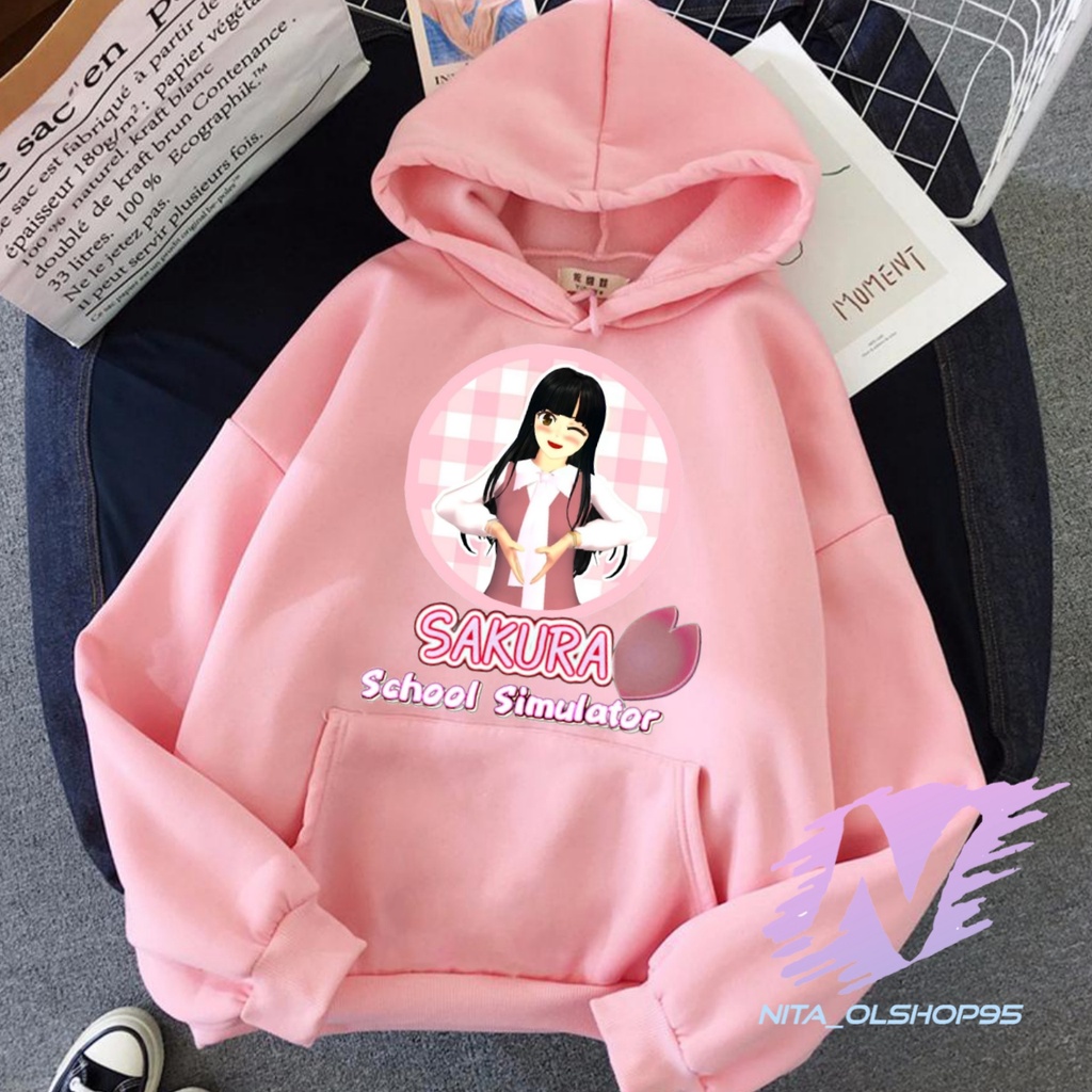 hoodie sakura school simulator love sweter anak sakura school simulator