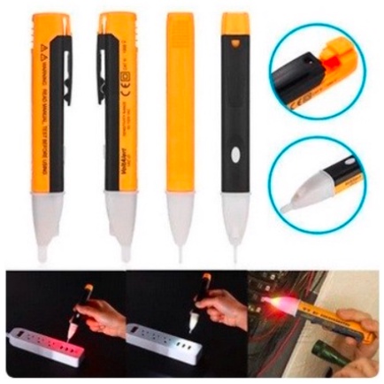 Tespen Listrik Cek Kabel Putus Otomatis Bunyi / Alat Deteksi Aliran Arus Pen Tester / tespen detektor tespen Sensor Detektor Voltase Tester Elektrik AC Lampu bunyi otomatis TEST PEN NON TOUCH ALAT DETEKSI KABEL PUTUS