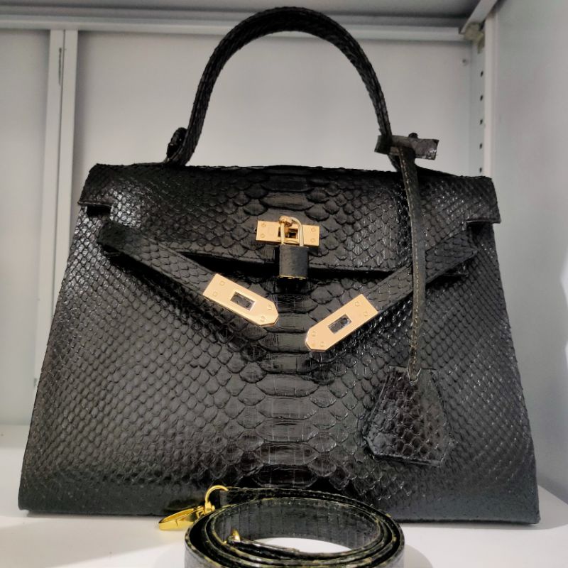 Tas kulit ular Python ASLI