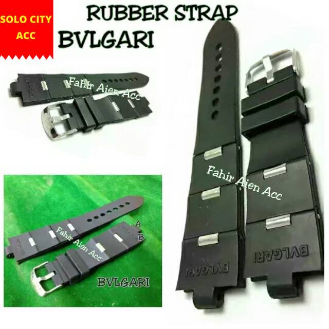 STRAP TALI JAM TANGAN BVLGARI RUBBER STRAP TALIJAM BVLGARI