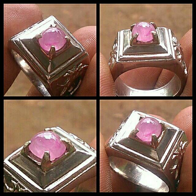 CINCIN BATU PERMATA RUBI NATURAL RUBY BURMA KRISTAL NO HEAT SUPER MULUS WARNA SPECIAL