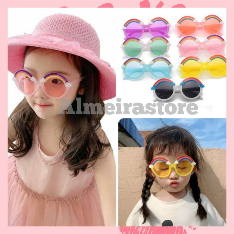 Kacamata Anak Motif Pelangi Rainbow Sunglasses