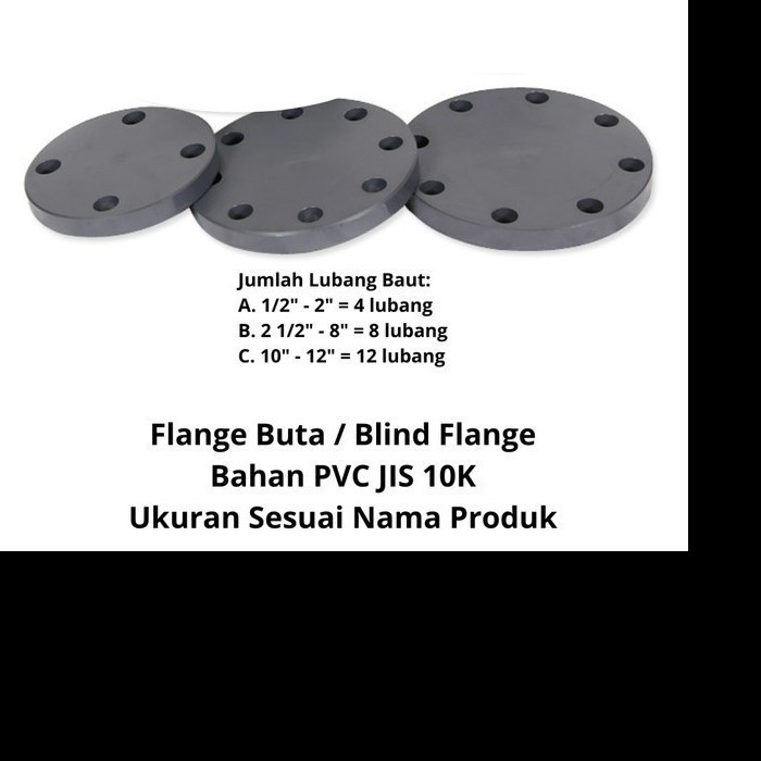 Flange Buta / Blind Flange 12" inch PVC JIS 10K