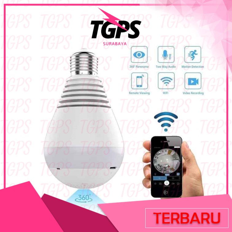 Best Buy Bohlam Panorama VR 360 IP Camera CCTV Bulb Lampu TGPS