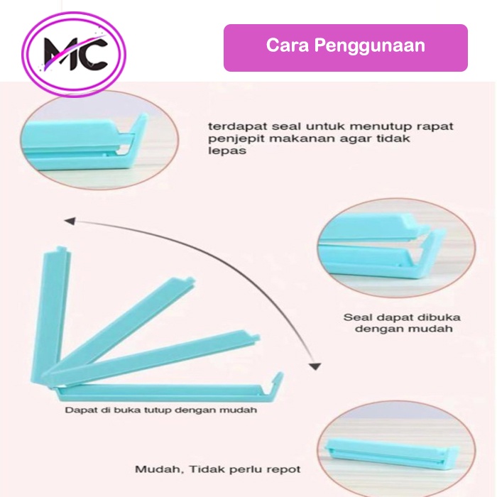 Klip Penjepit Makanan Plastik Bungkus Cemilan Clip Sealing Snack Sealer Segel Jepit Ringan Rapat Anti Angin