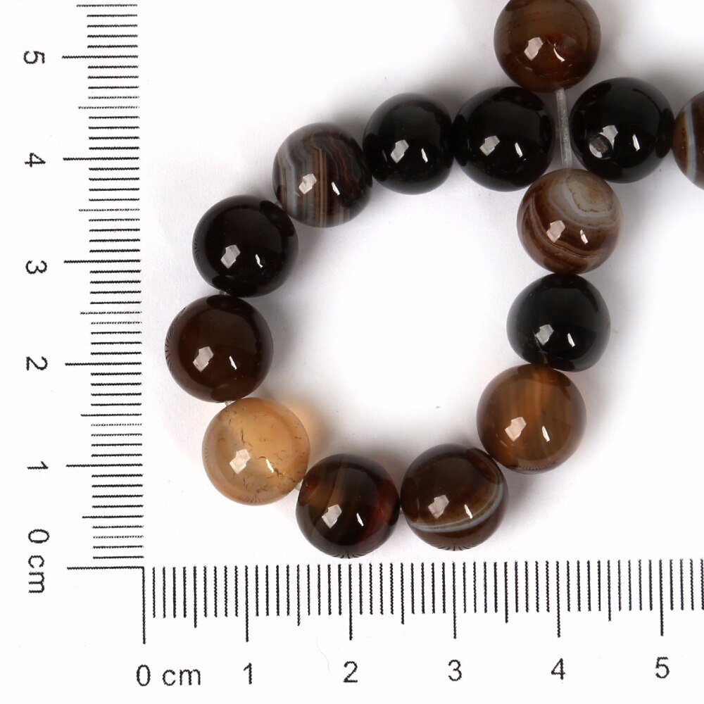 Manikmanik Batu Onyx Agate Hitam Alami Bulat Longgar Ukuran 4mm 8mm 10mm Untuk Membuat Perhiasan