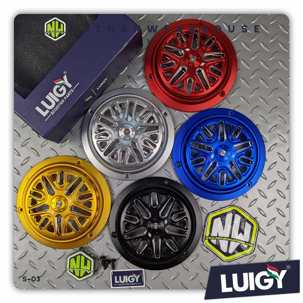 Cover Fan Tutup Kipas Spinner Luigy CNC Vespa Sprint Primavera GTS S LX LXV Beat Scoopy 03