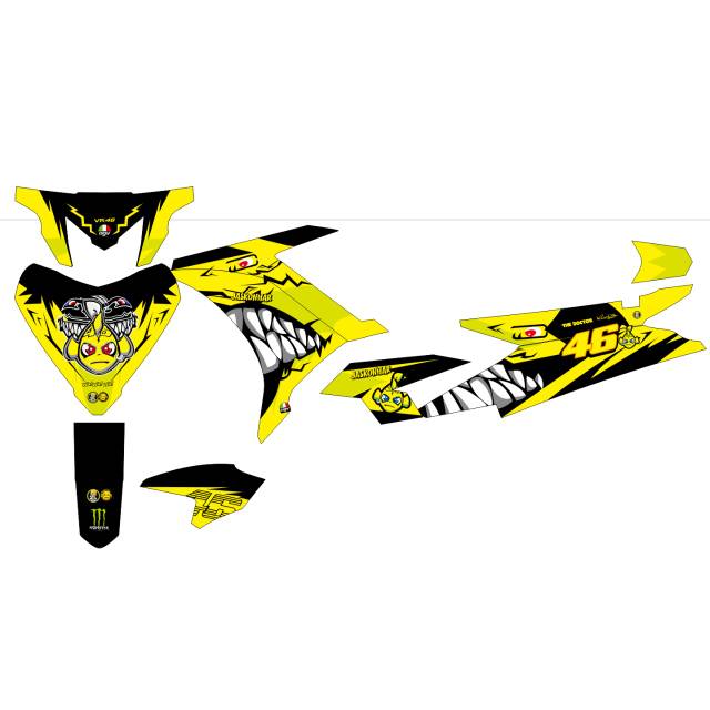 Decal dekal sticker Jupiter mx new hiu shark motif bebas