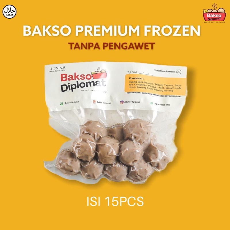 

Bakso Polos Frozen Premium Isi 15 | Bakso Diplomat