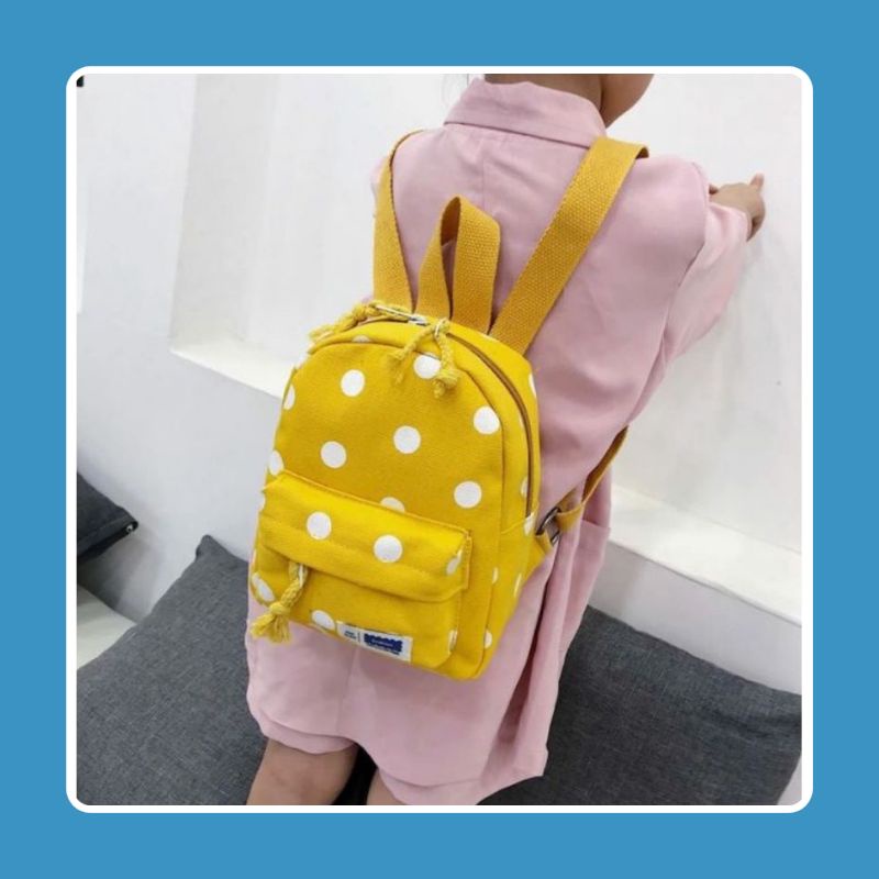 EMOEMO — Ransel mini motif Polkadot untuk anak laki-laki perempuan