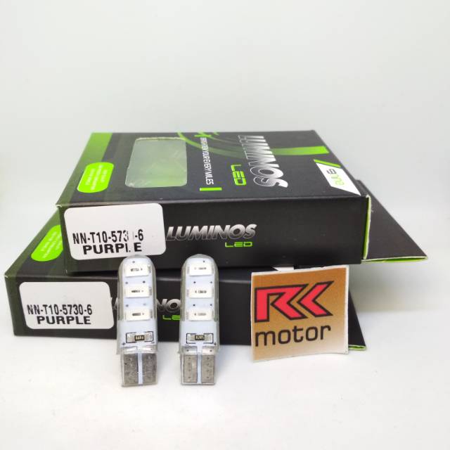 Lampu senja kecil T10 warna model kedip strobo motor mobil 6 mata