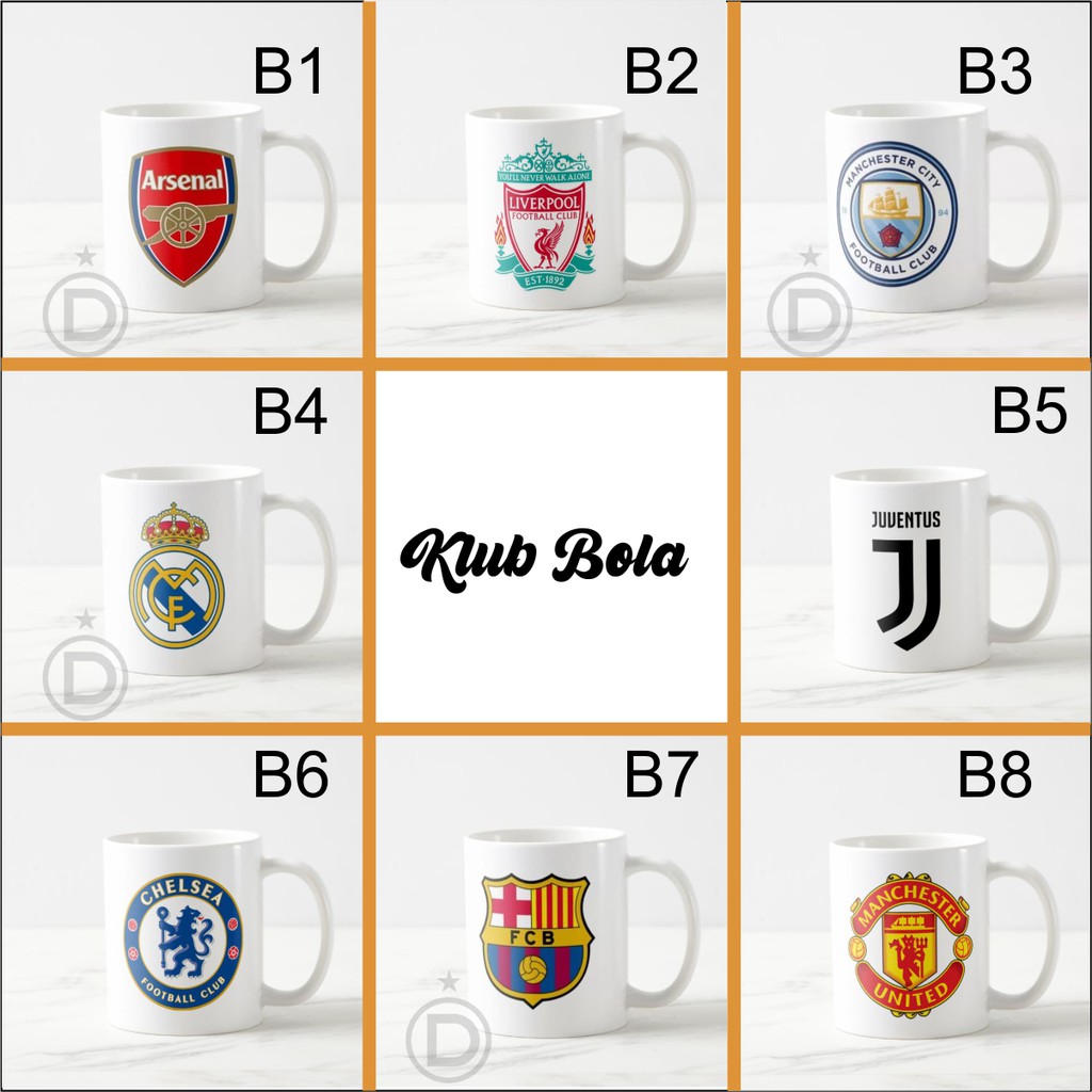 Banting Harga Mug Gelas Bola Football Klub Bisa Tambah Nama Lrmm8LUwqyK1y