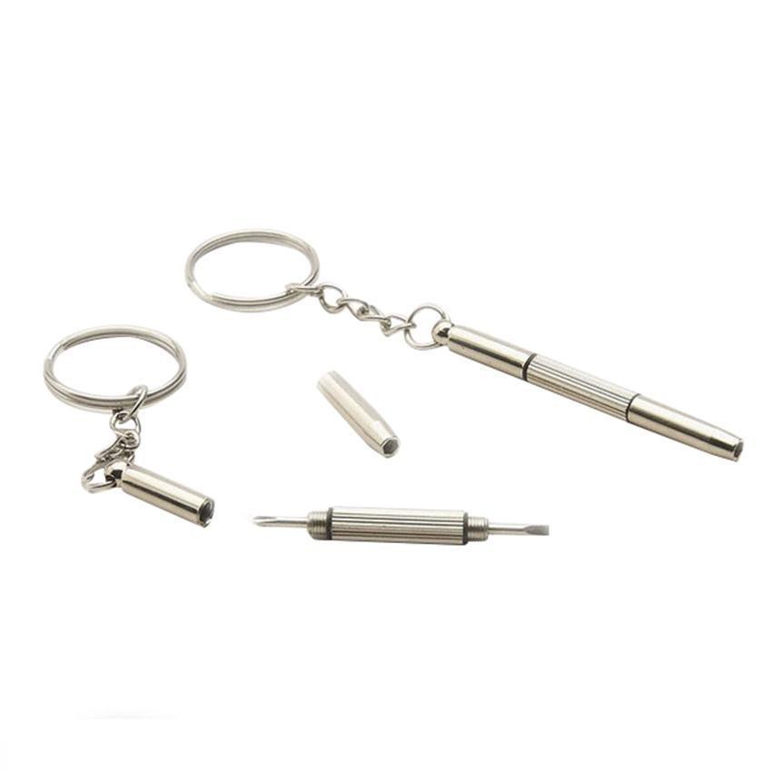 3 In 1 Obeng Mini Portable Bahan Stainless Steel Untuk Reparasi Kacamata / Jam Tangan