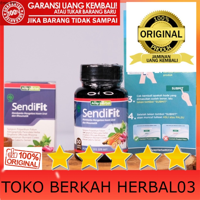 100% ASLI [Garansi Original] SendiFit Herbal Alami Khusus Untuk Mengobati Keluhan Pada Persendian - 